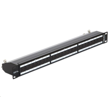 DELOCK patch panel 24 port 1U 19" fekete (43320) (Delock 43320) asztali számítógép kellék
