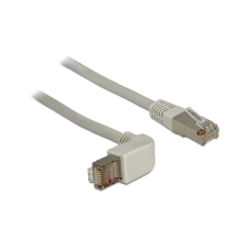 DELOCK Patchkabel gewinkelt RJ45 S/STP Cat6A 0.50m grau (83644) kábel és adapter