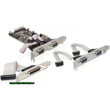 DELOCK PCI Express Card > 4 x Serial, 1 x Parallel vezérlőkártya