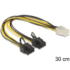 DELOCK PCI Expressz táp 6 pin anya > 2 x 8 pin apa kábel