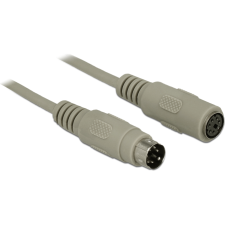 DELOCK PS/2 M/F adatkábel hosszabbító 1.8m szürke (84070) kábel és adapter