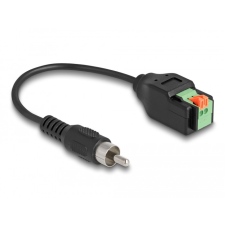  Delock RCA kábel apa - Terminal Block Adapter lenyomó gombbal 15 cm egyéb hálózati eszköz