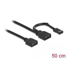  Delock RGB csatlakozó kábel 3 tűs 5 V-s RGB / ARGB LED fényhez és 2 db. 3 tűs anya csatlakozóval 50 kábel és adapter
