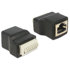 DELOCK RJ45 anya > Terminal Block nyomógombbal, 8 pines adapter kábel és adapter