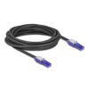 DELOCK RJ45 hálózati kábel Cat.6 UTP 180 -os hajlítással apák fekete színű 5 m