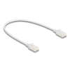DELOCK RJ45 hálózati kábel Cat.6A apa apa robosztus csatlakozóval ipari felhasználásra U/UTP Slim 0,3 m, fehér (80357) (80357)