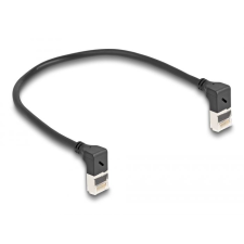 DELOCK RJ45 hálózati kábel Cat.6A S/FTP 0,25m fekete (80279) (DE80279) kábel és adapter