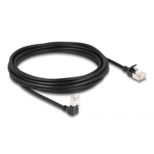 DELOCK RJ45 hálózati kábel Cat.6A S/FTP 5m fekete (80308) (DE80308) kábel és adapter