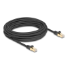  Delock RJ45 hálózati kábel fonott borítással Cat.6A S/FTP apa - apa 10 m fekete