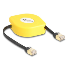 DELOCK RJ45 kihúzhatós kábel Cat.6A STP 1,5 m fekete / sárga egyéb hálózati eszköz