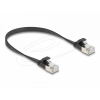 DELOCK RJ45 lapos patch kábelcsatlakozó a dugóhoz Cat.6A U/FTP 0,25 m fekete