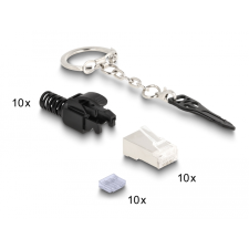 DELOCK RJ45 Moduláris dugó Cat.6A zárható 10 db szett (66988) (66988) kábel és adapter