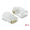 DELOCK RJ45 nyomó+vágó+hajlító apa Cat.6 UTP 20 db.