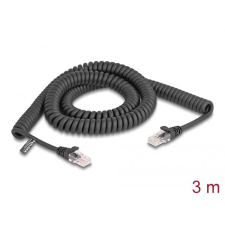 DELOCK RJ45 tekercselt kábel apa - apa Cat.5e 3 m fekete (87994) (del87994) kábel és adapter