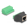DELOCK RJ50 anya - Terminal block adapter nyomógombbal