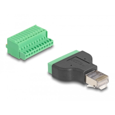 DELOCK RJ50 apa - Terminal block adapter nyomógombbal kábel és adapter
