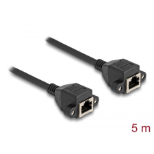 DELOCK RJ50 bővítő kábel anya - anya S/FTP 5 m fekete (80202) (del80202) kábel és adapter