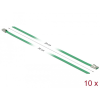DELOCK Rozsdamentes Acél Kábelkötegek Hossza 300 x Szélesség 4,6 mm zöld 10 db.