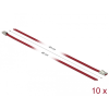 DELOCK Rozsdamentes Acél Kábelkötegek Hossza 400 x Szélesség 4,6 mm piros 10 db.