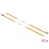 DELOCK Rozsdamentes Acél Kábelkötegek Hossza 400 x Szélesség 4,6 mm sárga 10 db.