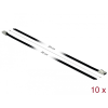 DELOCK Rozsdamentes Acél Kábelkötegek Hossza 500 x Szélesség 4,6 mm fekete 10 db.