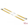 DELOCK Rozsdamentes Acél Kábelkötegek Hossza 500 x Szélesség 7,9 mm sárga 10 db.