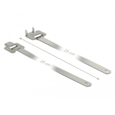  Delock Rozsdamentes acél, újrahasználható kábelkötegek összeköto kampóval hossz: 250 mm szélesség: 1 villanyszerelés