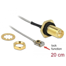 DELOCK RP-SMA anya válaszfali csatlakozó  > MHF I LK 20cm (89928) (del89928) kábel és adapter
