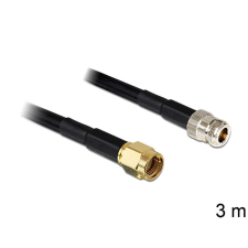 DELOCK RP-SMA dugó > N jack LMR195, 3 m kábel és adapter