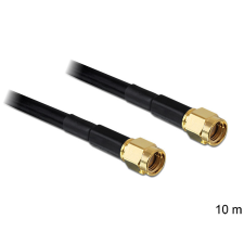 DELOCK RP-SMA dugó > RP-SMA dugó LMR 195, 10 m kábel és adapter