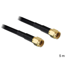 DELOCK RP-SMA dugó &gt; RP-SMA dugó LMR 195, 5m kábel és adapter
