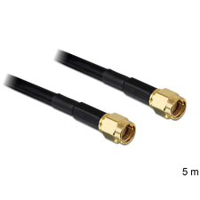 DELOCK RP-SMA dugó > RP-SMA dugó LMR 195, 5m kábel és adapter