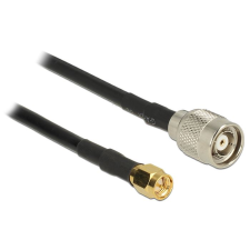 DELOCK RP-TNC dugó > SMA dugó RG-58 C/U antenna kábel 7,5m (89512) (DE89512) kábel és adapter