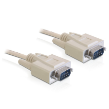 DELOCK RS-232 soros kábel, Sub-D9 apa / apa, 2 m kábel és adapter