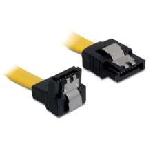 Delock SATA 6 Gb/s le /egyenes kábel, fém, 30 cm kábel és adapter