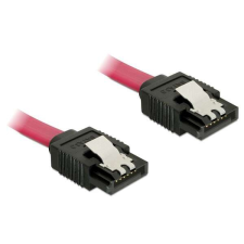 DELOCK SATA 6Gbps 20cm egyenes-egyenes piros kábel kábel és adapter