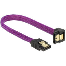 DELOCK SATA cable 6 Gb/s 20cm down / straight metal Purple Premium kábel és adapter
