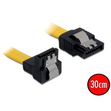 DELOCK SATA down/straight metal yellow 30cm (82474) kábel és adapter