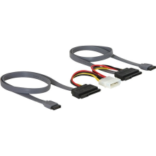  Delock SATA kábel 2 HDD-hez, all in one, 3Gbs, 10cm/50 cm kábel és adapter