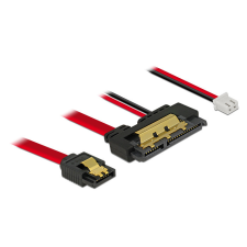 DELOCK SATA-kábel, 6 Gb/s, 7 tus csatlakozóhüvely + 2 tus csatlakozóhüvely &gt; 22 tus SATA-csatlakozóh kábel és adapter