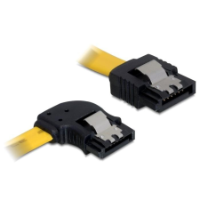 DELOCK SATA left/straight metal yellow kábel 30cm (82492) mobiltelefon kellék