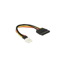 DELOCK SATA tápkábel 15 pin (M) - 4 pin floppy (M) 15 cm kábel és adapter