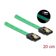 DELOCK SATAIII kábel 0.2m (SATAIII apa - SATAIII apa) - Zöld kábel és adapter