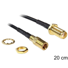 DELOCK SMA jack válaszfal &gt; SMB jack, 200 mm kábel és adapter