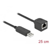 DELOCK Soros kapcsolati kábel FTDI chipszettel, USB 2.0 A-típusú apa - RS-232 RJ45 anya, 25 cm hossz