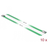 DELOCK - Stainless Steel Cable Ties L 400 x W 7.9 mm green 10 pieces - 18807