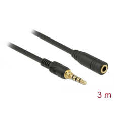DELOCK Stereo Jack 3,5mm Extension male/famale cable 3m Black kábel és adapter