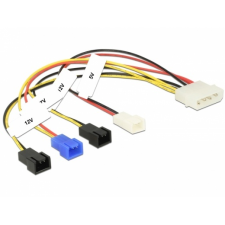 DELOCK Stromkabel Molex 4Pin -> 4x 2Pin Lüfter St/ kábel és adapter