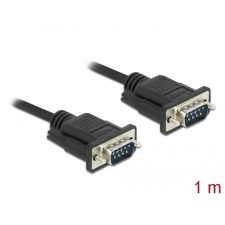 DELOCK sub-d9-es, rs-232 soros kábel, apa-anya, 1 m kábel és adapter