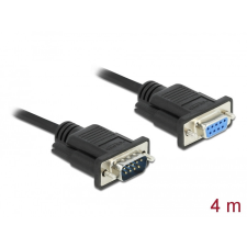 DELOCK Sub-D9-es, RS-232 soros kábel, apa-anya, 4 m kábel és adapter